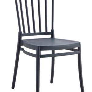 Silla MILOS NEW, apilable, tratamiento anti UV, polipropileno antracita