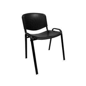 Silla NIZA, chasis negro y plástico negro