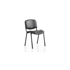 Silla NIZA NEW, chasis epoxi negro, similpiel naples negra