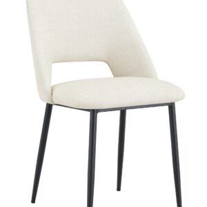 Silla NOOR, metal, tapizado similpiel imitación tejido