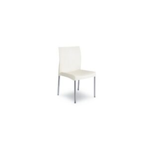 Silla SANDRA, aluminio, polipropileno blanca*