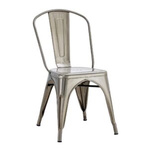 Silla TOL EK BRUSHED, acero, plata