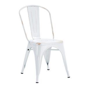 Silla TOL EK VINTAGE, acero, blanco