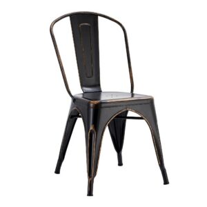 Silla TOL EK VINTAGE, acero, negra