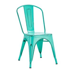 Silla TOL EK VINTAGE, acero, verde agua