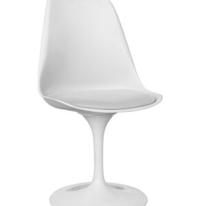 Silla TUL MT, metal, polipropileno blanco, cojín blanco