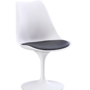 Silla TUL MT, metal, polipropileno blanco, cojín negro