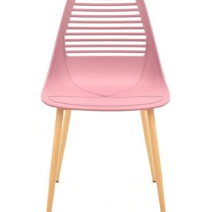 Silla UNCIBAY, metal, polipropileno rosa oscuro