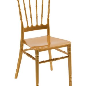 Silla WEDDING, apilable, polipropileno dorado