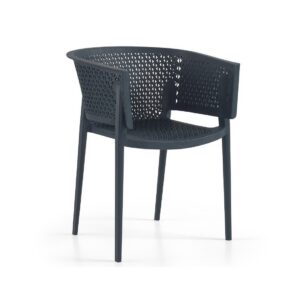 Sillón BILL, apilable,  polipropileno antracita