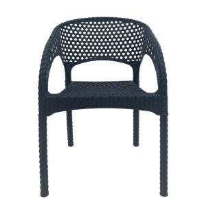 Sillón CALVIN, apilable, polipropileno antracita