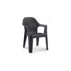 Sillón CIES, apilable, polipropileno antracita