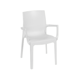 Sillón EMY, apilable,  polipropileno blanco