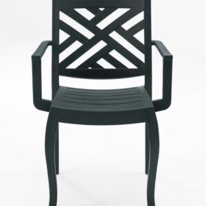Sillón JACARANDA, apilable, polipropileno antracita