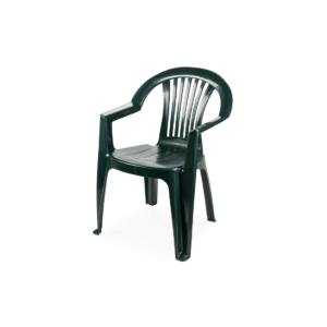 Sillón LAGO, monoblock, apilable, verde