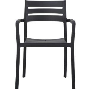Sillón MADEIRA, apilable, polipropileno negro