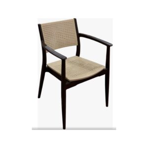 Sillón MILTON, apilable, polipropileno marrón y beige