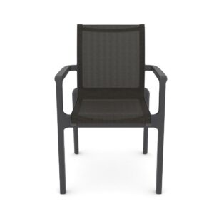 Sillón NEPTUNO, apilable, polipropileno y batyline antracita
