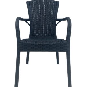 Sillón NESTOR, apilable, polipropileno antracita