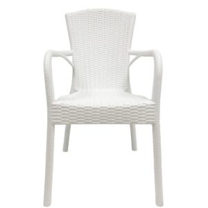 Sillón NESTOR, apilable, polipropileno blanco