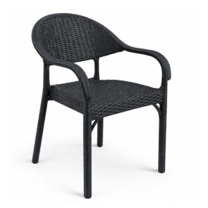 Sillón RICK, apilable, polipropileno antracita