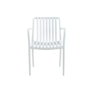 Sillón SALER, apilable, polipropileno blanco