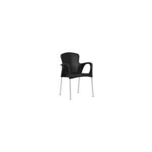 Sillón SENA, apilable, polipropileno negro*