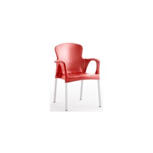 Sillón SENA, apilable, polipropileno rojo*