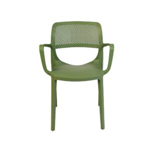 Sillón VERDI, apilable, polipropileno verde
