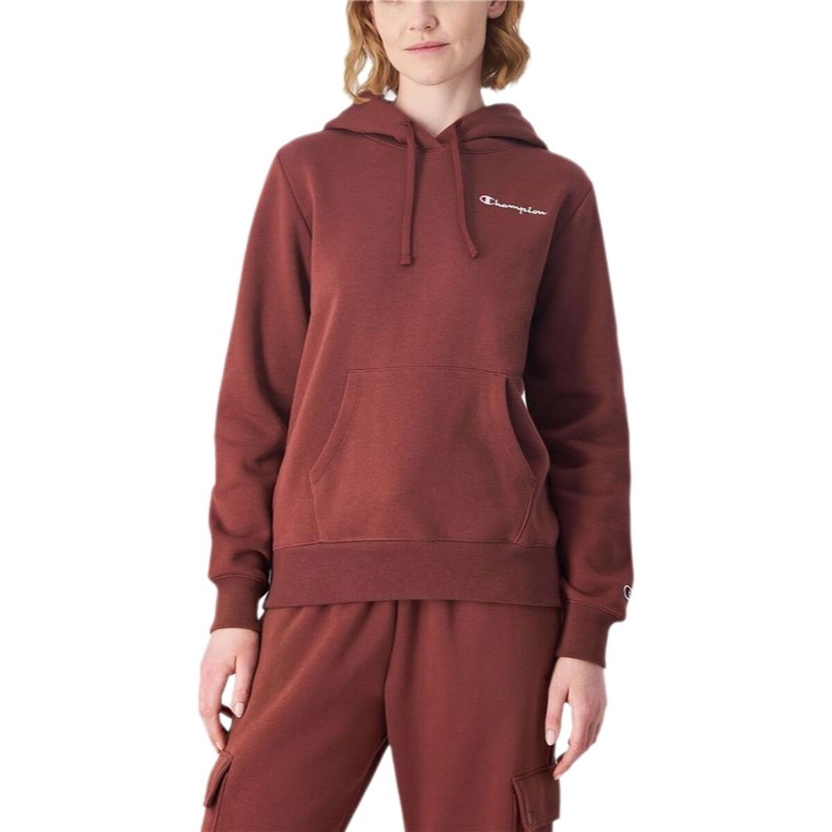 Sudadera con Capucha Mujer Champion Marrón (Tallas: S-M-L-XL)